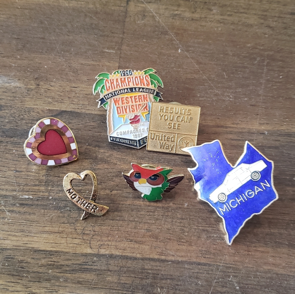 Vintage Flatback Pin Bundle Hat - image 1